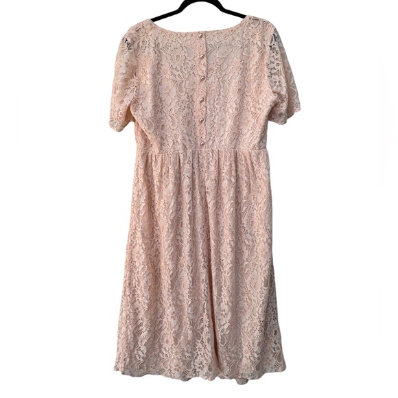 ASOS Pink Lace Maternity Dress size 14 - Picture 7 of 8